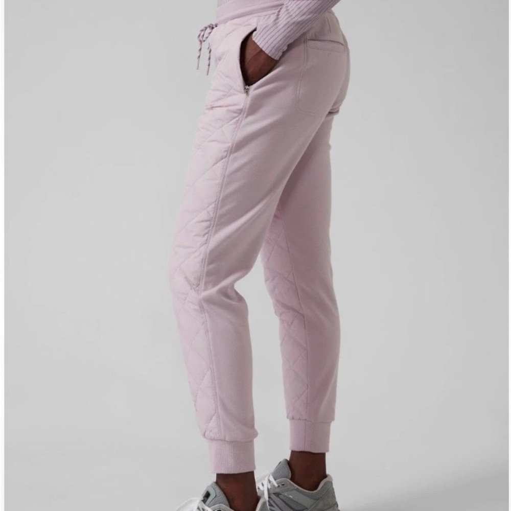 Athleta Apres Ski‎ Down Jogger Pants Shasta Purple size 6 - Picture 4 of 10
